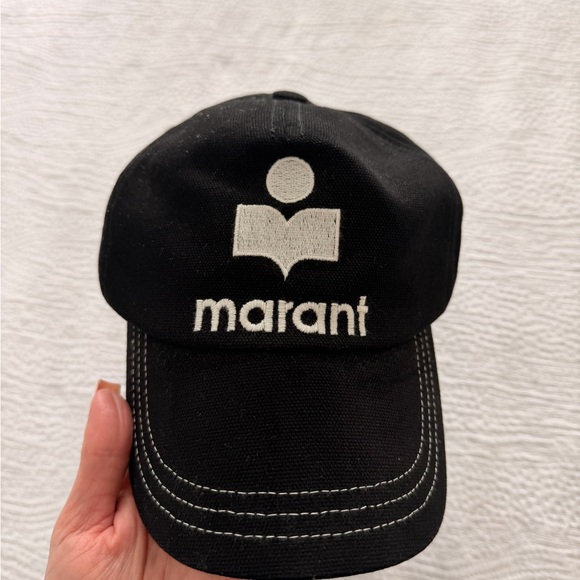 Isabel Marant Accessories - Isabel Marant Black and White Logo Baseball Cap